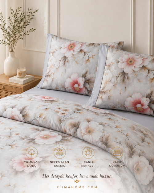 Bahar Collection Kamelya Nevresim Takımı